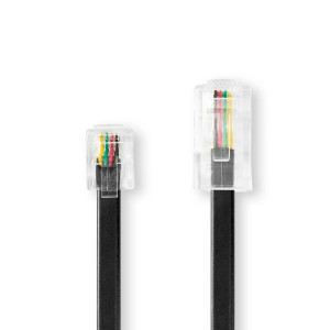 Telekomunikační Kabel | RJ11 (6P4C) Zástrčka – RJ45 (8P4C) Zástrčka | 5 m | Černý