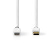 Apple Lightning Kabel | Apple Lightning 8kolíková Zástrčka – USB-C | 1 m | Bílý