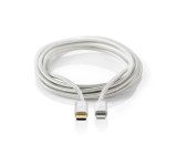 Apple Lightning Kabel | Apple Lightning 8kolíková Zástrčka – USB-C | 1 m | Hliníkový