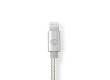 Apple Lightning Kabel | Apple Lightning 8kolíková Zástrčka – USB-C | 1 m | Hliníkový