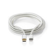 Apple Lightning Kabel | Apple Lightning 8kolíková Zástrčka – USB-C | 2 m | Hliníkový