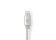 Apple Lightning Kabel | Apple Lightning 8kolíková Zástrčka – USB-C | 2 m | Hliníkový