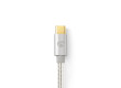 USB-C Sluchátkový Kabel s Adaptérem | USB-C Zástrčka – 3,5 mm Zástrčka | 1 m | Hliníkový