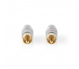 Stereo Connector RCA | Male | Metal | Silver
