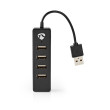 USB Rozbočovač | 4portový | USB 2.0 | Černý