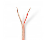 Kabel Reproduktoru | 2x 2,5 mm2 | 100 m | Cívka | Průhledný