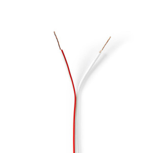 Kabel Reproduktoru | 2x 0,35 mm2 | 100 m | Páska | Bílý