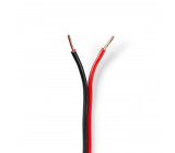 Kabel Reproduktoru | 2x 1,5 mm2 | 100 m | Páska | Černý/červený