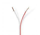 Kabel Reproduktoru | 2x 1,5 mm2 | 100 m | Páska | Bílý