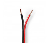 Kabel Reproduktoru | 2x 2,5 mm2 | 100 m | Cívka | Černý/červený