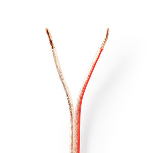 Kabel Reproduktoru | 2x 2,5 mm2 | 25 m | Páska | Průhledný