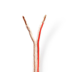 Kabel Reproduktoru | 2x 4 mm2 | 100 m | Páska | Průhledný