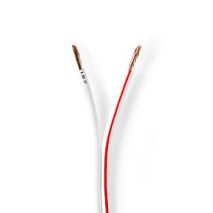 Kabel Reproduktoru | 2x 2,5 mm2 | 15 m | Páska | Bílý