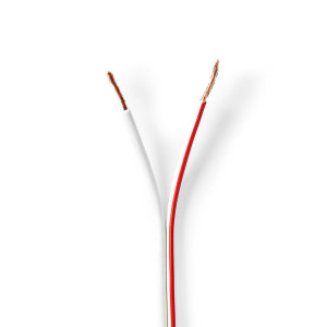 Kabel Reproduktoru | 2x 1,5 mm2 | 100 m | Cívka | Bílý
