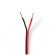 Kabel Reproduktoru | 2x 0,75 mm2 | 15 m | Cívka | Černý/červený