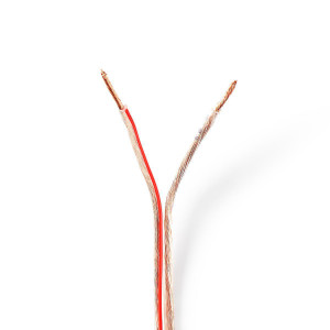 Kabel Reproduktoru | 2x 1,5 mm2 | 100 m | Páska | Průhledný
