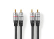 Stereo Audio Cable | 2x RCA Male - 2x RCA Male | 2.50 m | Anthracite