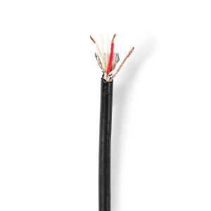 Mikrofonní Kabel | 2x 0,35 mm2 | 100 m | Cívka | Černý