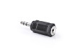 Stereo Audio Adapter | 3.5 mm Male - 2.5 mm Female | 1 Pc | Black