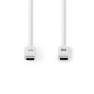 USB 3.1 Cable (Gen2) | USB-C™ Male - USB-C™ Male | 1.0 m | White
