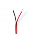 Kabel Reproduktoru | 2x 0,75 mm2 | 50 m | Cívka | Černý/červený