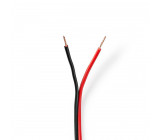Kabel Reproduktoru | 2x 0,75 mm2 | 100 m | Cívka | Černý/červený
