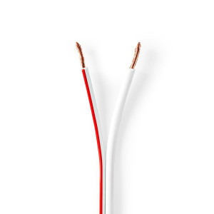 Kabel Reproduktoru | 2x 2,5 mm2 | 100 m | Cívka | Bílý