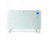 Chytré Wi-Fi Konvekční Topné Těleso | Termostat | Skleněný Přední Panel | 2 000 W | Bílé