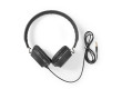 Drátová Sluchátka s Látkovým Povrchem | Na Uši | 1,2m Audio Kabel | Antracitová/Černá