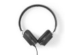 Drátová Sluchátka s Látkovým Povrchem | Na Uši | 1,2m Audio Kabel | Šedá/Černá