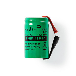 NiMH Baterie | 1,2 V | 1 000 mAh | Pájecí Konektor