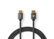 Vysokorychlostní kabel HDMI s Ethernetem | HDMI™ Konektor – HDMI™ Konektor | Kovově Šedý | Opletený Kabel