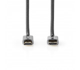 Vysokorychlostní kabel HDMI s Ethernetem | HDMI™ Konektor – HDMI™ Konektor | Kovově Šedý | Opletený Kabel