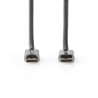 Vysokorychlostní HDMI Kabel s Ethernetem | HDMI™ Konektor – HDMI™ Konektor | Kovově Šedý | Opletený Kabel