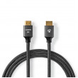 Ultra Vysokorychlostní HDMI Kabel | HDMI™ Konektor – HDMI™ Konektor | Kovově Šedý | Opletený Kabel