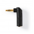 Stereofonní Audioadaptér | 3,5 mm Zástrčka – 3,5 mm Zásuvka | Úhel 90 ° | 3-Pól | Antracit