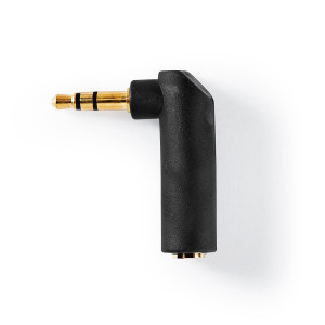 Stereofonní Audioadaptér | 3,5 mm Zástrčka – 3,5 mm Zásuvka | Úhel 90 ° | 3-Pól | Antracit
