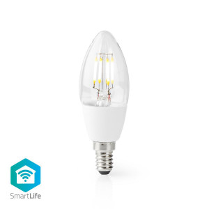 Chytrá Wi-Fi LED Žárovka | E14 | C37 | 5 W | 400 lm | Bílá