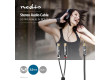 Stereofonní Audio Kabel s Adaptérem | 3,5mm Zástrčka – 2x RCA Zásuvka | 0,2 m | Kovově Šedý Opletený