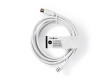 Koaxiální Kabel | IEC (Koaxiální) Zástrčka | IEC (Koaxiální) Zásuvka | 3,0 m | Bílý