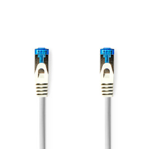 CAT6a SF/UTP Síťový Kabel | RJ45 Zástrčka – RJ45 Zástrčka | 0,5 m | Šedý