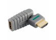 Adaptérem High Speed HDMI s Ethernetem Otočný HDMI Konektor - HDMI Zásuvka Šedá