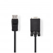 DisplayPort – VGA Kabel | DisplayPort Zástrčka – VGA Zástrčka | 2 m | Černý