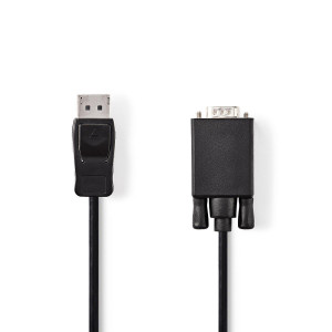 DisplayPort – VGA Kabel | DisplayPort Zástrčka – VGA Zástrčka | 2 m | Černý