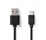 USB 2.0 Kabel | Typ-C Zástrčka - A Zástrčka | 2,0 m | Černý