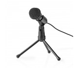 Kabelový Mikrofon | Tlačítko ON/OFF | S Tříramenným Stojanem | 3,5 mm