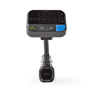 FM Vysílač do Auta | Bluetooth® | Zvýraznění Basů | Slot na MicroSD Kartu | Hands-Free Volání | Ovládání Hlasem | 2x USB