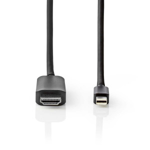 Mini DisplayPort - HDMI™ Kabel | Mini DisplayPort Zástrčka - HDMI™ Zástrčka | 2 m | Černý