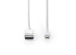 Mini DisplayPort - DisplayPort Kabel | Mini DisplayPort Zástrčka - DisplayPort Zástrčka | 2 m | Bílý