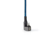 Synchronizační a Nabíjecí Kabel | USB-C-™ Zástrčka na Apple Lightning 8kolíková Zástrčka | Herní Konektor 180 ° | 2 m | Kulatý | Opletený | Černo-modrý